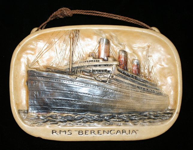 RMS Berengaria 5.75 x 4 on black background