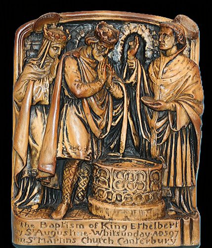 The Baptism of King Ethelbert plastic sketch