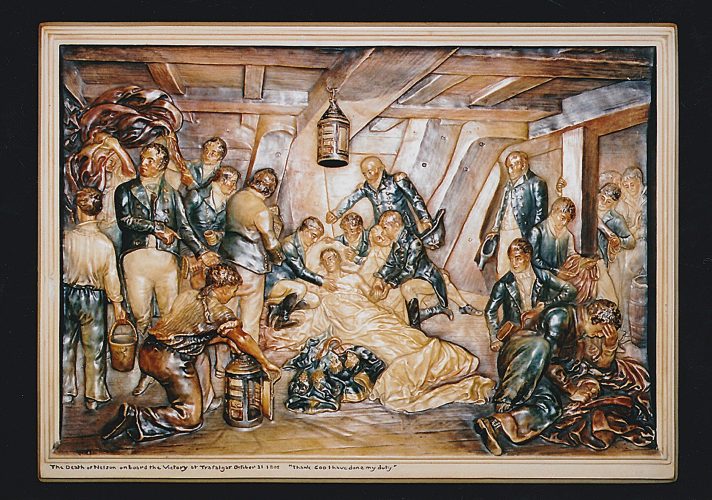 The Death of Nelson black background 17.75x12.75